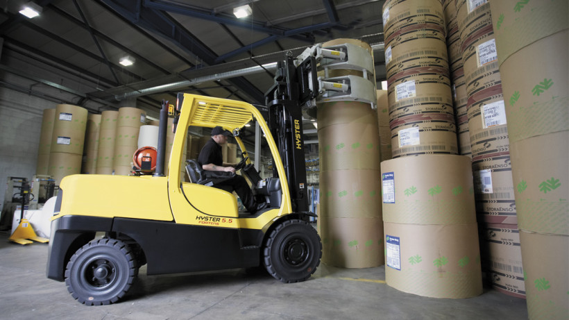 Hyster LPG truck rijdt op biopropaangas 